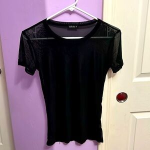 Allchic Sheer Black Top